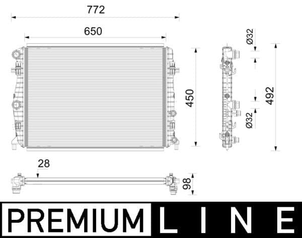 cr2785000p Mahle Радиатор охлаждения двигателя