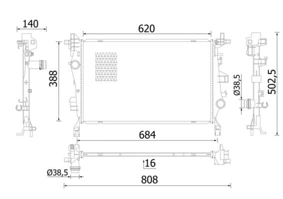 cr2426000s Mahle Радіатор охолодження двигуна