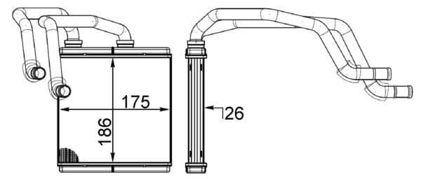 ah255000s Mahle Радіатор пічки для Nissan Qashqai