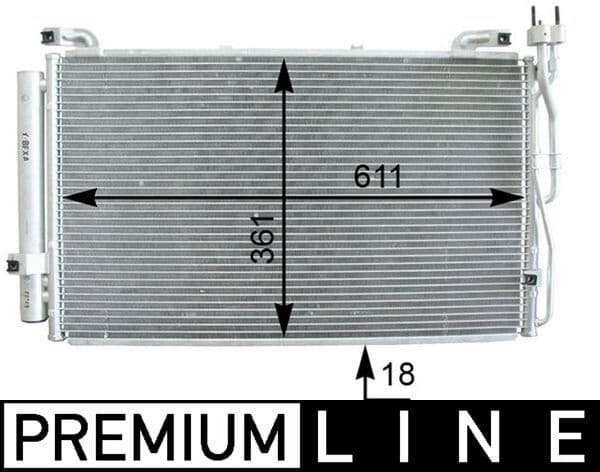 ac392000p Mahle Радиатор кондиционера для Hyundai Matrix