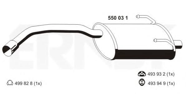 550031 Ernst Глушник вихлопних газів кінцевий