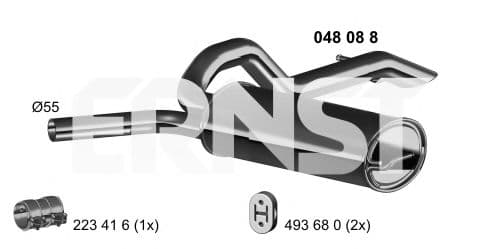 048088 Ernst Глушитель выхлопных газов конечный