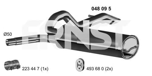 048095 Ernst Глушитель выхлопных газов конечный
