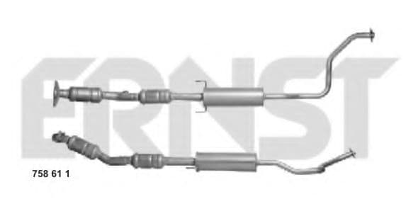 758611 Ernst Каталізатор для Toyota Prius