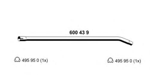 600439 Ernst Приемная труба для Iveco Daily III