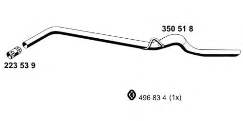 350518 Ernst Приймальна труба для Mercedes A-Class