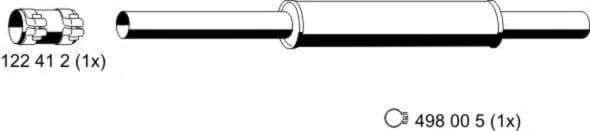 142014 Ernst Средний глушитель выхлопных газов