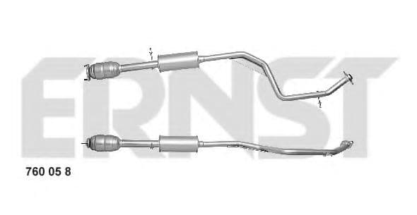 760058 Ernst Катализатор для Mazda 5
