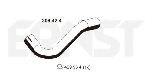 309424 Ernst Приймальна труба для Ford Kuga
