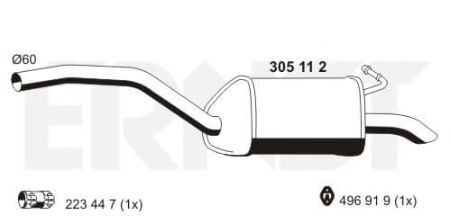 305112 Ernst Глушник вихлопних газів кінцевий