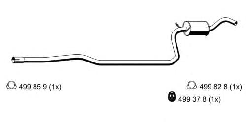 311021 Ernst Середній глушник вихлопних газів для Ford Fiesta