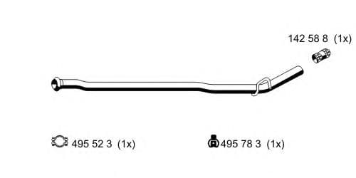 522557 Ernst Приймальна труба для Renault Kangoo