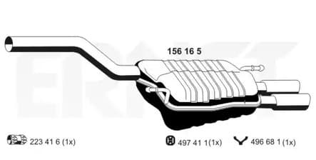 156165 Ernst Глушитель выхлопных газов конечный