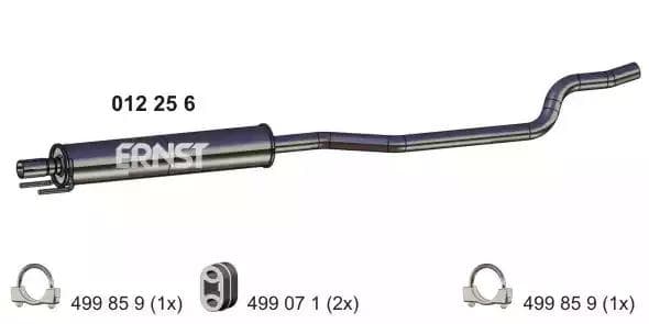 012256 Ernst Середній глушник вихлопних газів