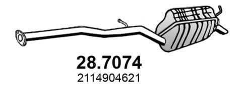 28.7074 Asso Глушитель выхлопных газов конечный