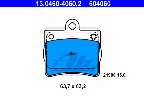 13.0460-4060.2 ATE Гальмівні колодки для Mercedes C-Class