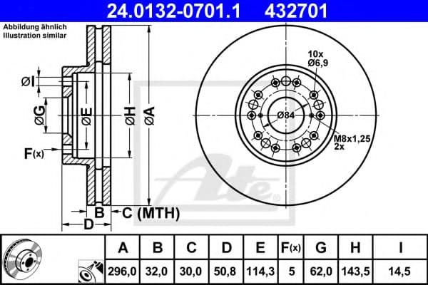 24.0132-0701.1 ATE Тормозной диск