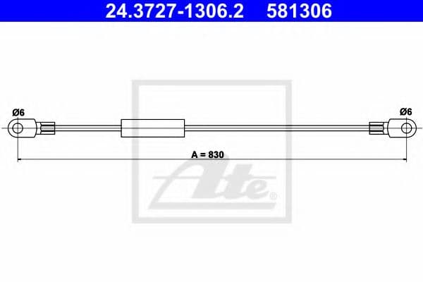 24.3727-1306.2 ATE Трос ручного гальма
