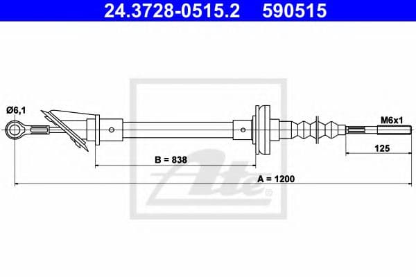 24.3728-0515.2 ATE Трос зчеплення