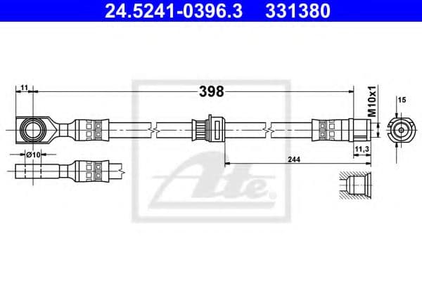 24.5241-0396.3 ATE Тормозной шланг