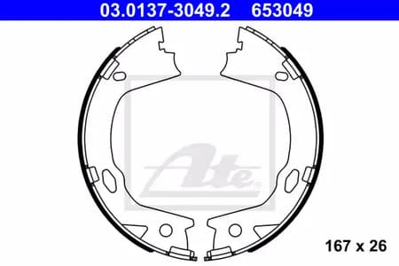 03013730492 ATE Колодки ручника