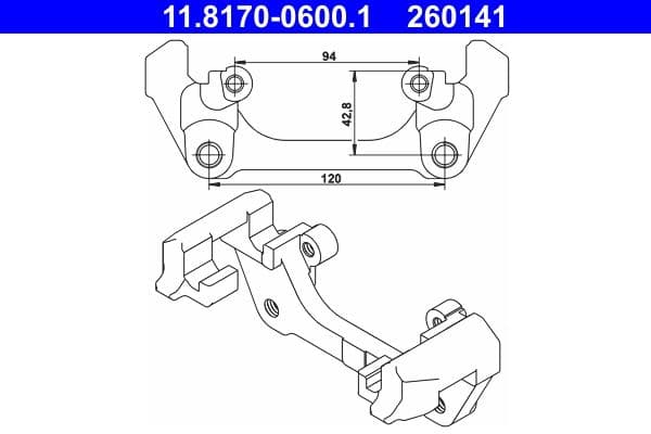 11817006001 ATE Кронштейн для MINI Cooper