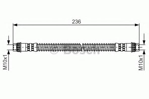1 987 476 148 Bosch Гальмівний шланг для Peugeot 106