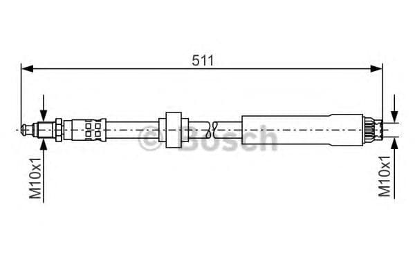 1 987 476 531 Bosch Гальмівний шланг для Peugeot 405