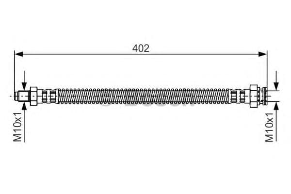 1 987 476 667 Bosch Тормозной шланг для Peugeot 305
