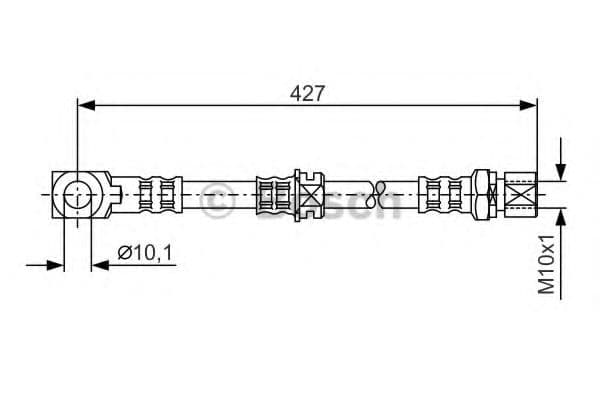 1 987 476 690 Bosch Гальмівний шланг для Opel Omega