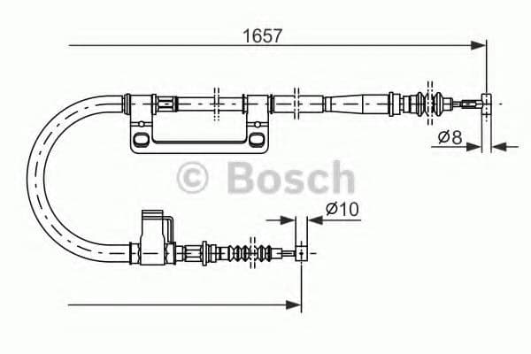 1 987 477 502 Bosch Трос ручного тормоза