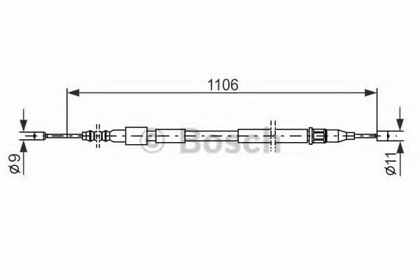 1 987 477 529 Bosch Трос ручного гальма