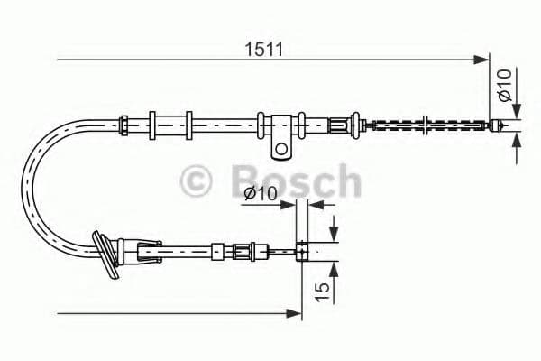 1 987 477 677 Bosch Трос ручного гальма для Mitsubishi Carisma