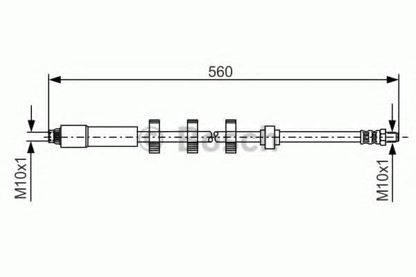 1 987 481 290 Bosch Тормозной шланг для Peugeot 406