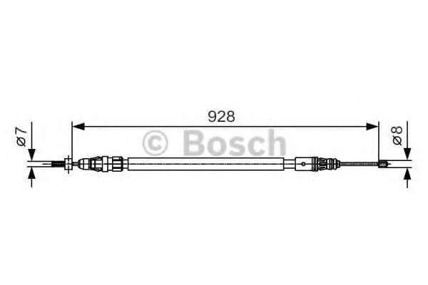 1 987 482 000 Bosch Трос ручного гальма