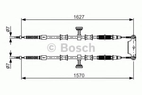 1 987 482 147 Bosch Трос ручного тормоза для Fiat Croma