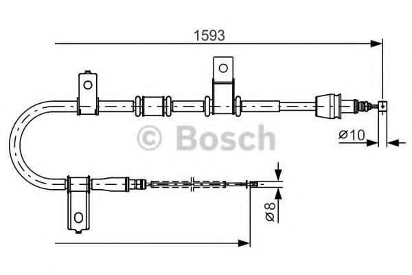 1 987 482 224 Bosch Трос ручного гальма