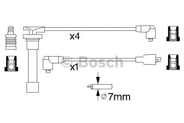 0 986 356 893 Bosch Комплект проводов зажигания для Nissan Serena