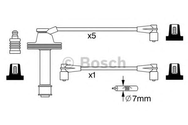 0 986 357 232 Bosch Комплект проводов зажигания