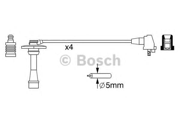 0 986 357 259 Bosch Комплект дротів запалювання для Toyota Corolla