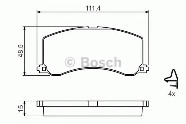 0 986 424 465 Bosch Гальмівні колодки для Suzuki Baleno