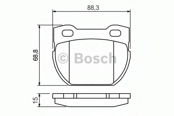 0 986 424 827 Bosch Гальмівні колодки для Land Rover Defender