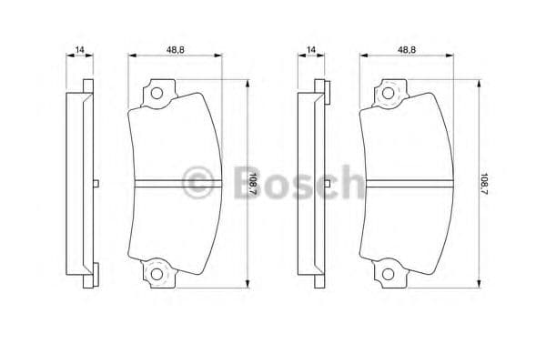 0 986 463 490 Bosch Гальмівні колодки