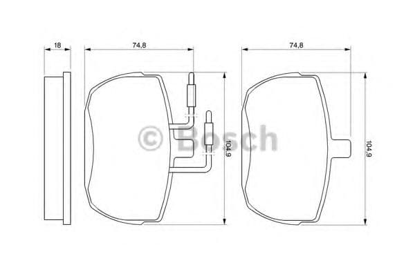 0 986 467 590 Bosch Тормозные колодки