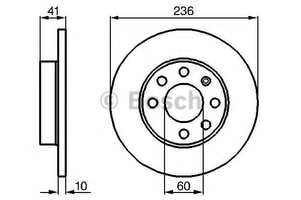 0 986 478 080 Bosch Гальмівний диск