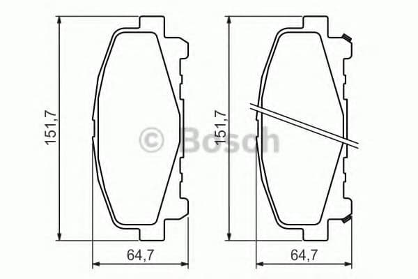 0 986 494 382 Bosch Гальмівні колодки для Honda Accord