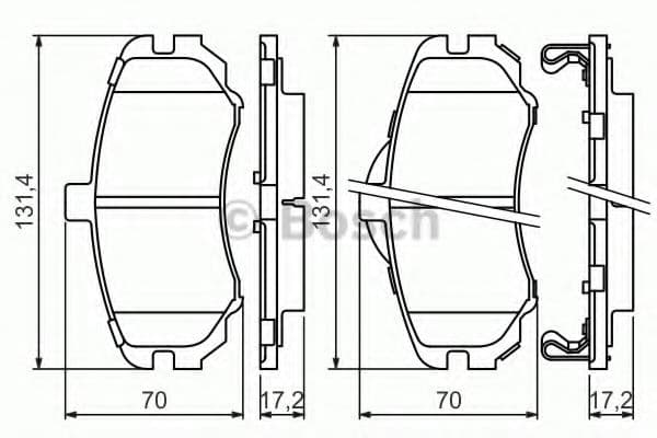 0 986 494 426 Bosch Гальмівні колодки для Hyundai Elantra
