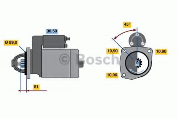 0 986 011 280 Bosch Стартер
