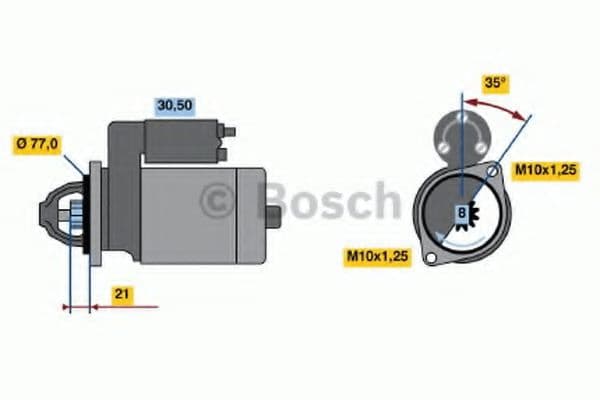 0 986 012 301 Bosch Стартер