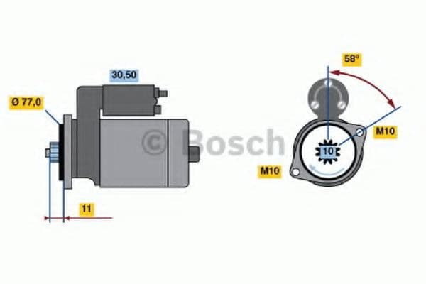 0 986 018 731 Bosch Стартер